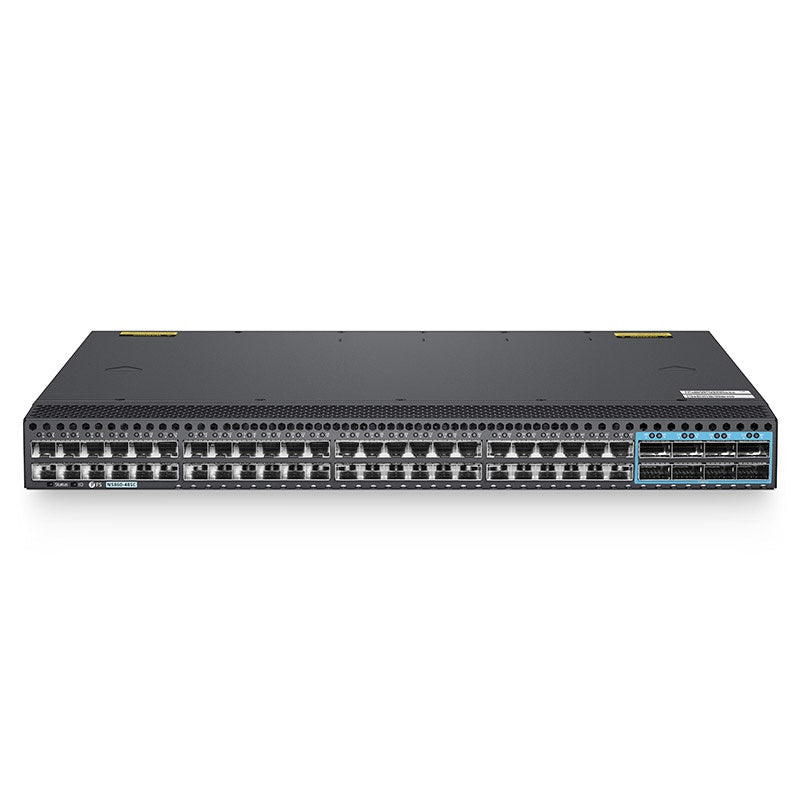 N5860-48SC, 48-Port Ethernet L3 Data Center Switch, 48 x 10Gb SFP+, with 8 x 100Gb QSFP28, Support MLAG/Stacking, Broadcom Chip, Dual AC PSUs, Support RoCE